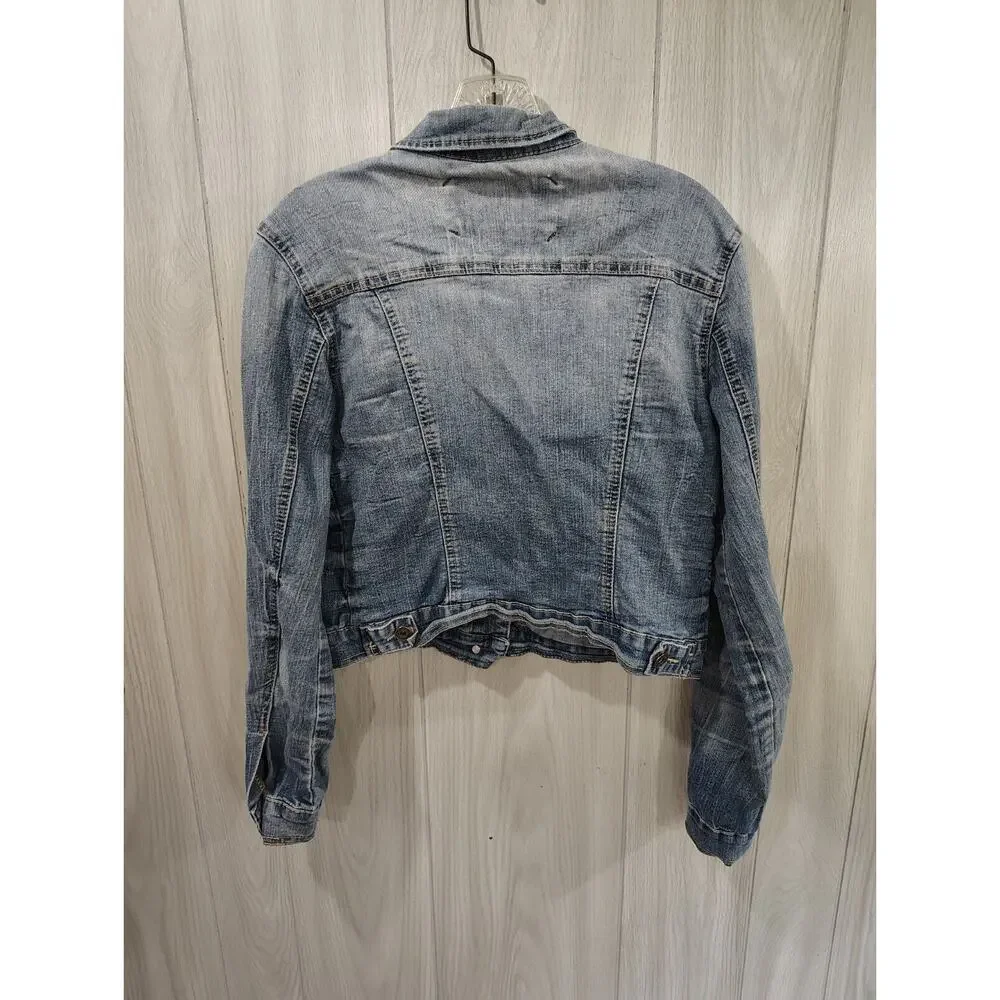 Red Camel Women’s Blue Jean Denim Jacket Size L 90s Retro Western